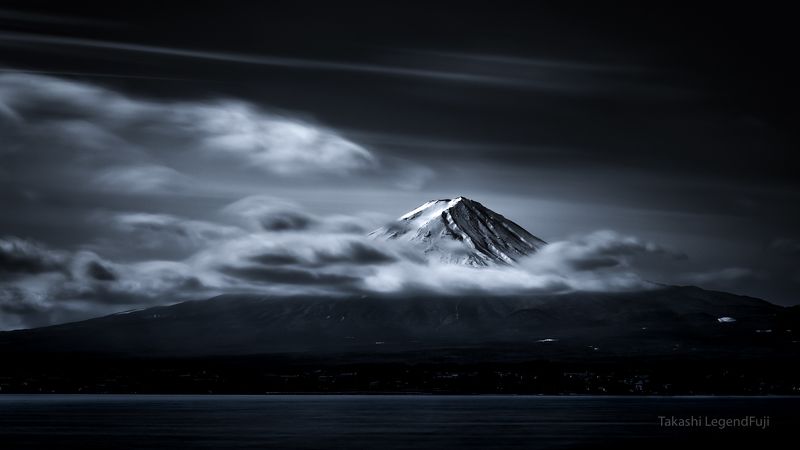 FUJI, MOUNTAIN, JAPAN, CLOUD, LAKE, WATER, SNOW, SUMMIT, SKY, BLUE, LANDSCAPE, AWESOME, WONDERFUL, BEAUTIFUL, Moment of appearance фото превью