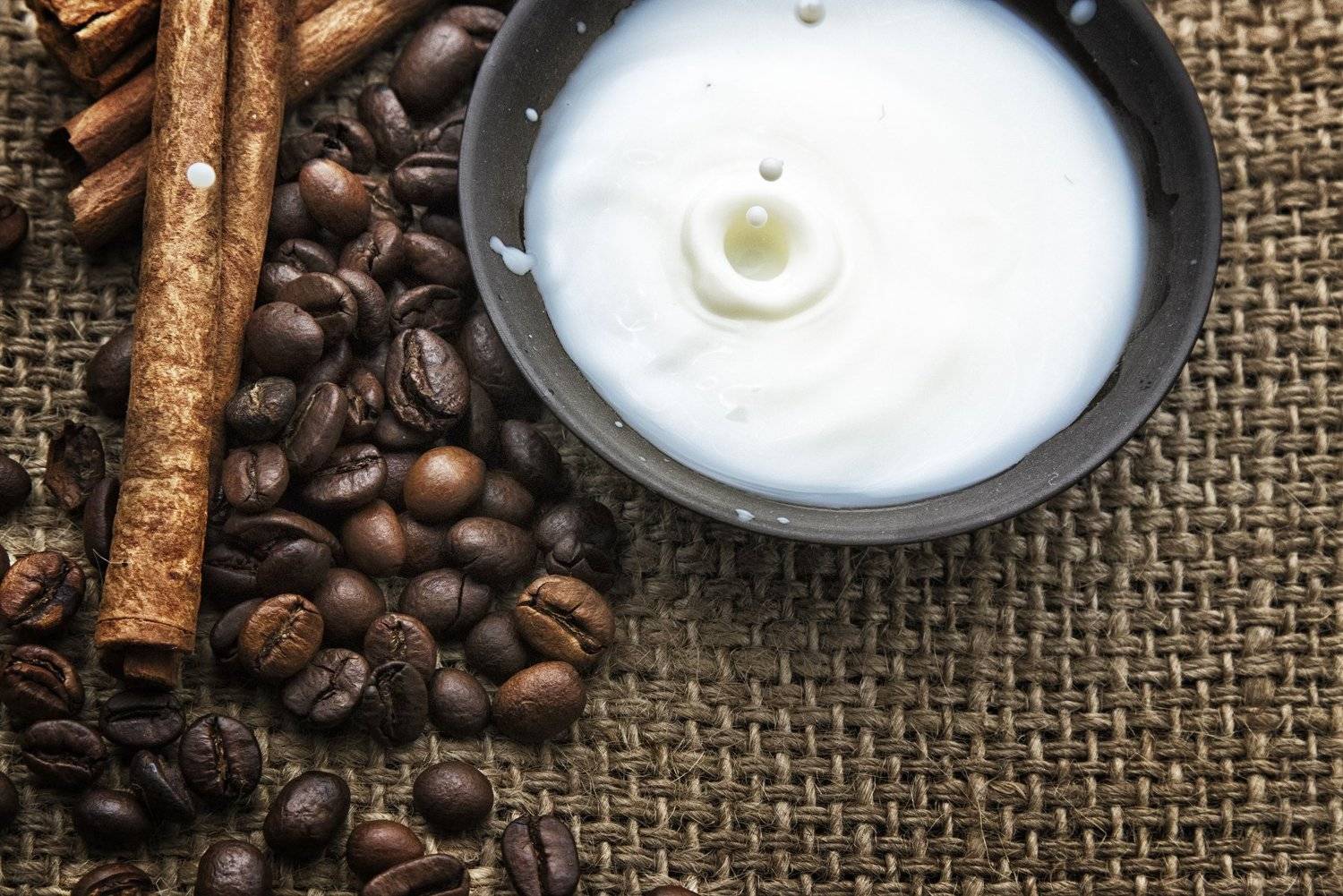 кофе, зерна кофе, сливки, корица, корица в коре, натюрморт,, Виталий Мытник