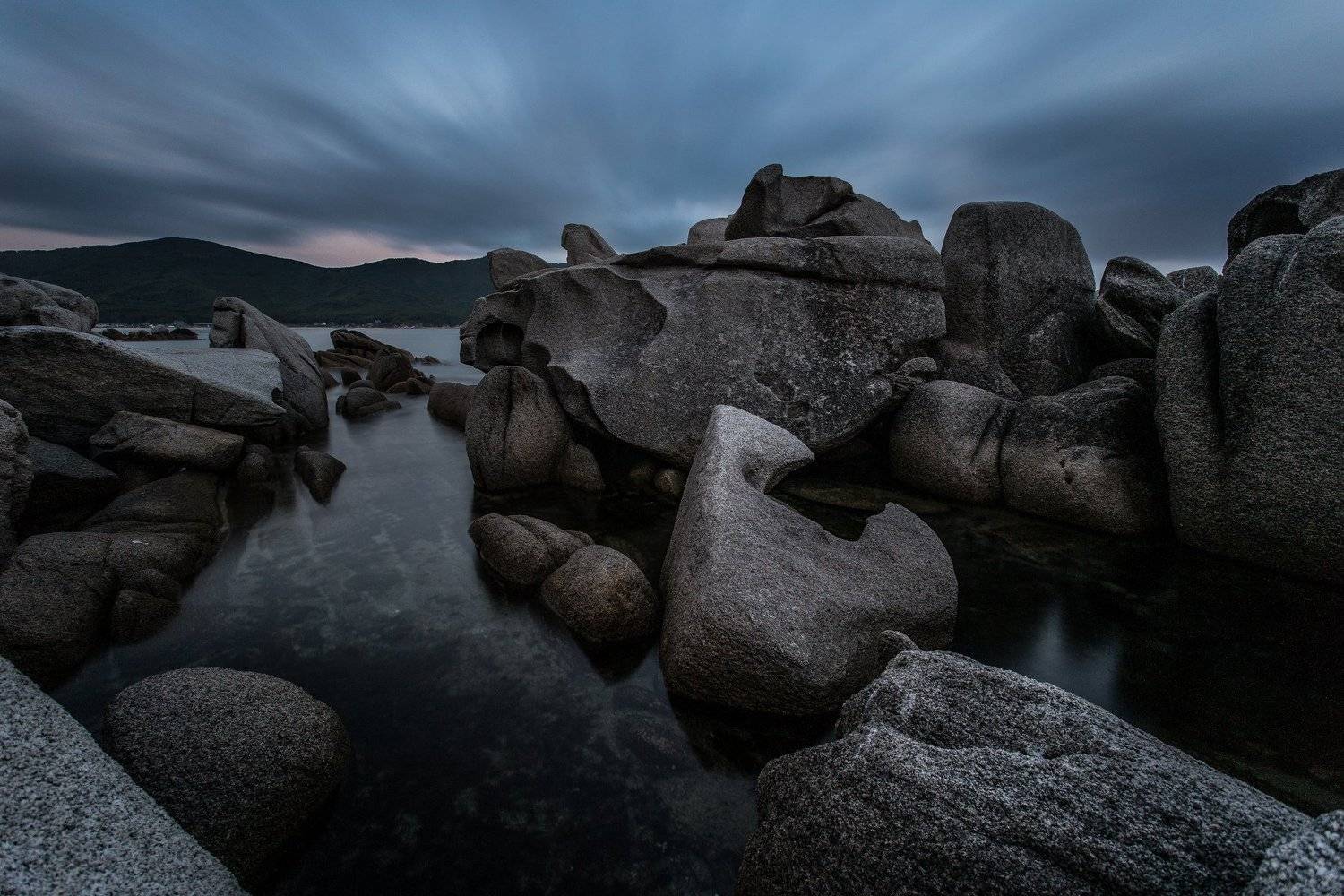 море, небо, закат, синее, цвета, бухта, приморье, россия, облака, камни, sea, seascape, landscape, sunset, blue, clouds, roks, Alexey