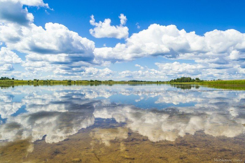 Палкино, Псков, Смолинское, озеро, вода, природа, облака, отражение Зеркало Природы фото превью