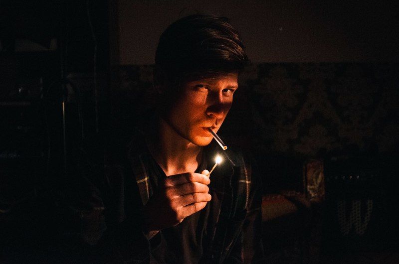 мужчина, портрет, спичка портрет фото превью