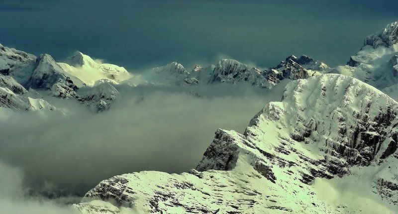 горы, зима последний луч... фото превью