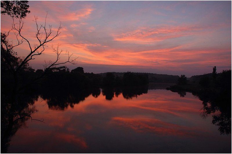 вечер, закат, река_роставица Краски уходящего дня фото превью