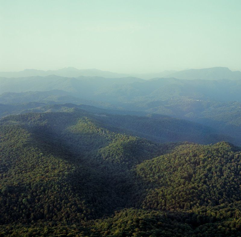 закат, горы, кавказ, лес calme фото превью