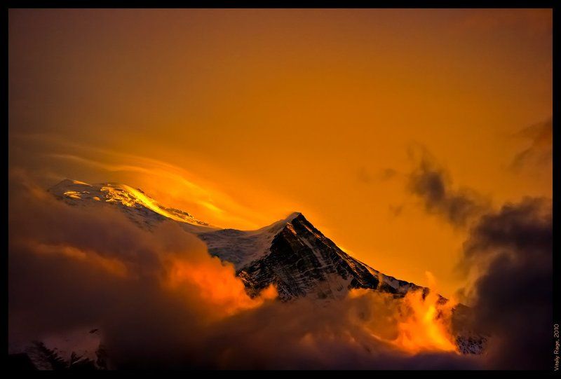 горы, франция, альпы, свобода, облака, закат, путь, выбор Вечер в горах фото превью