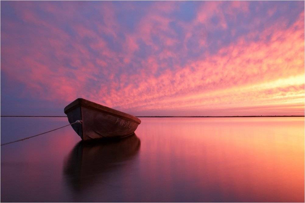 вечер, , море, , небо, , лодка, Илья Бармин