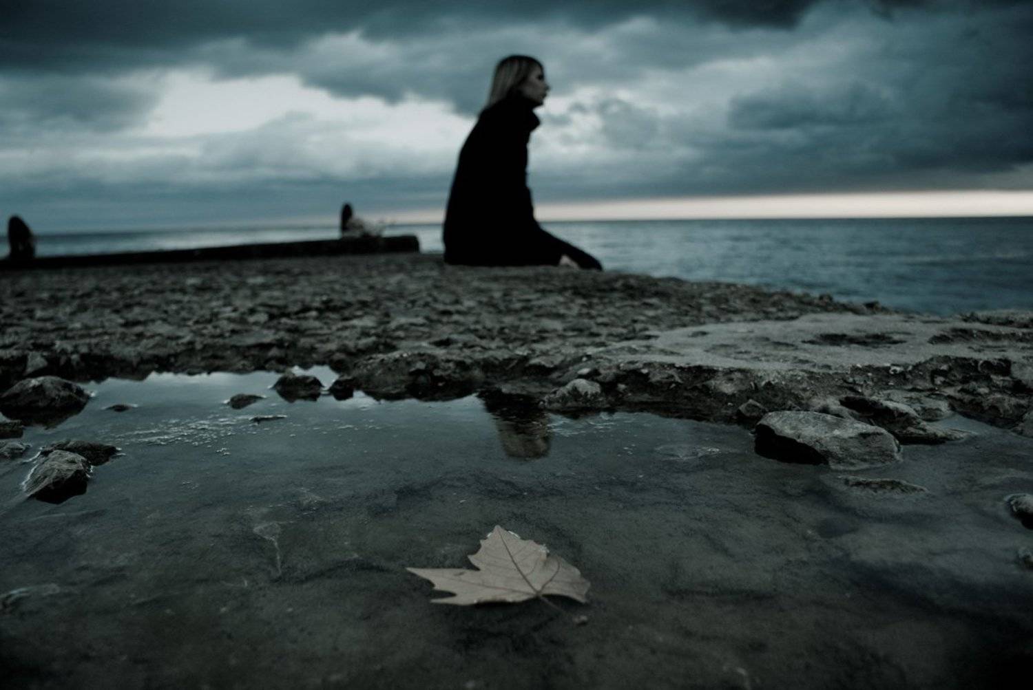 осень, девушка, одиночество, Oleg