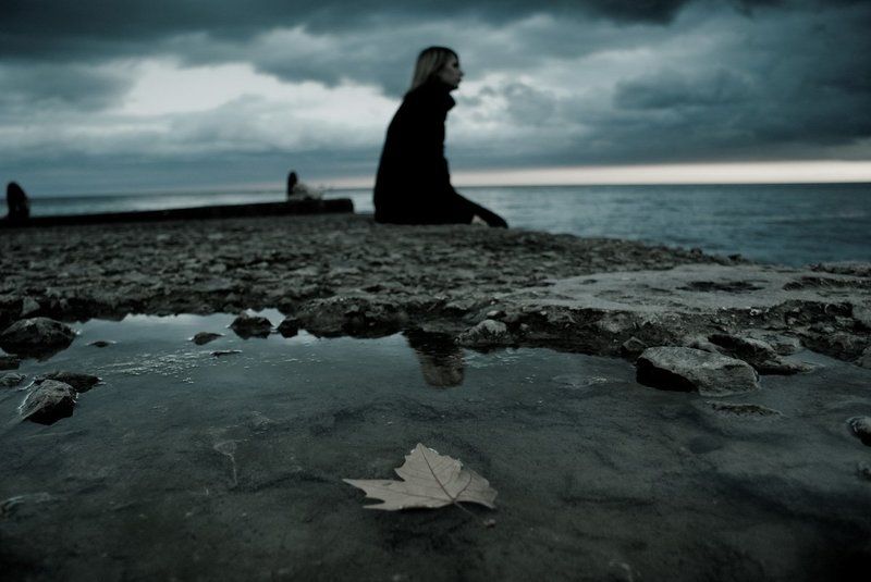 осень, девушка, одиночество одиночество фото превью