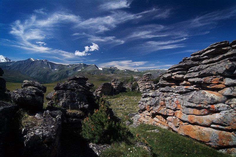 небо, горы, сланцы, алтай Движение вечности фото превью