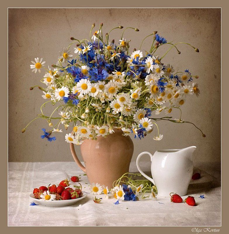 funtry, ромашки, керамика, фарфор, посуда, цветы, букет Ромашки фото превью