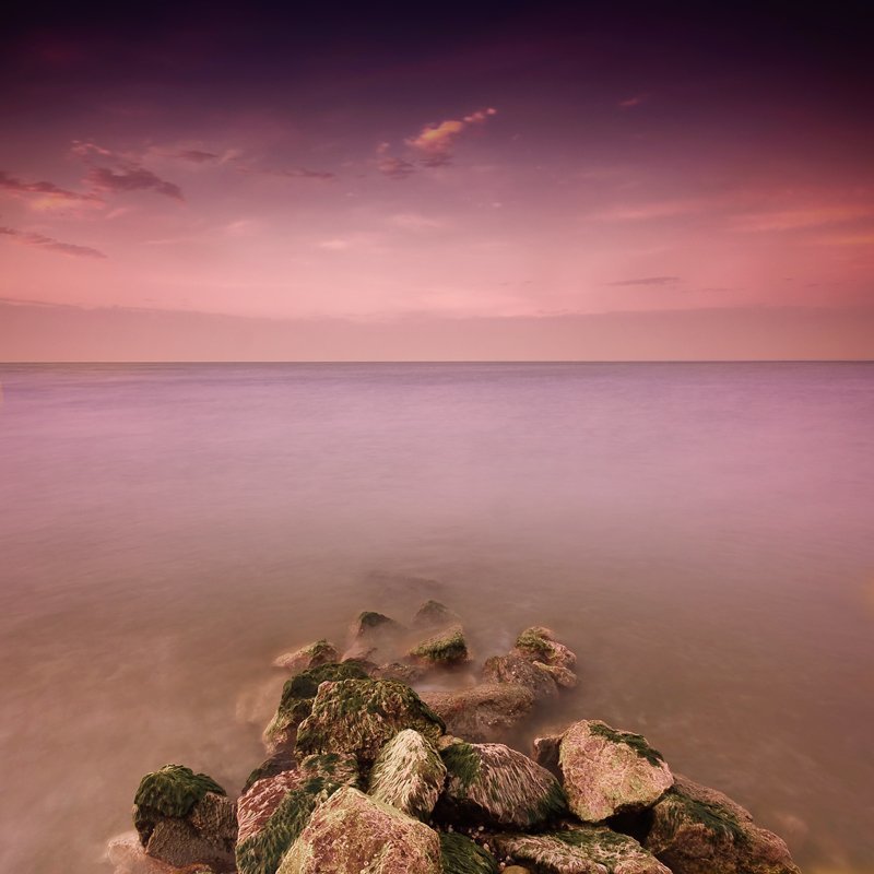 длинная выдержка,море,рассвет matin, la mer фото превью