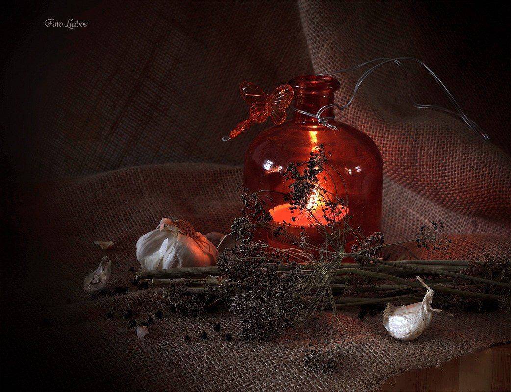foto, liubos, натюрморт, чеснок, свеча, укроп, стилизация, Любовь Селиванова