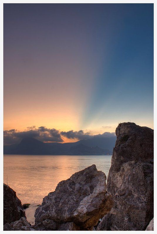 закат, крым, горы, вечер Закат в Судаке фото превью