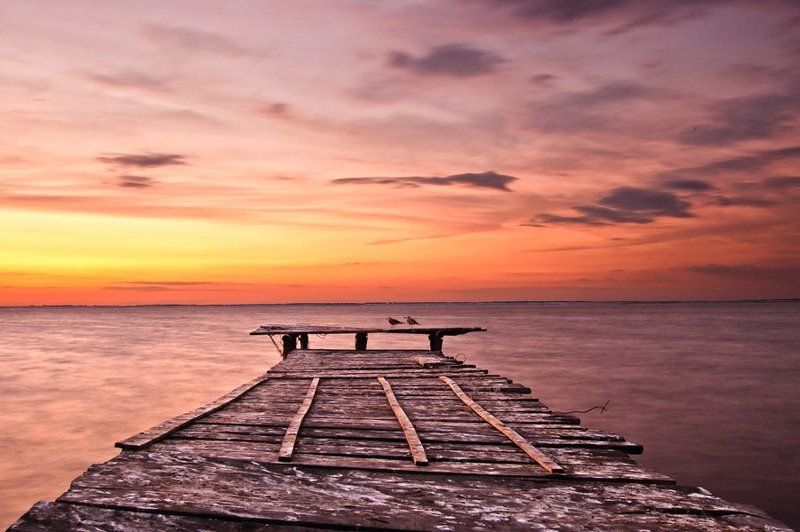 закат, море *** фото превью