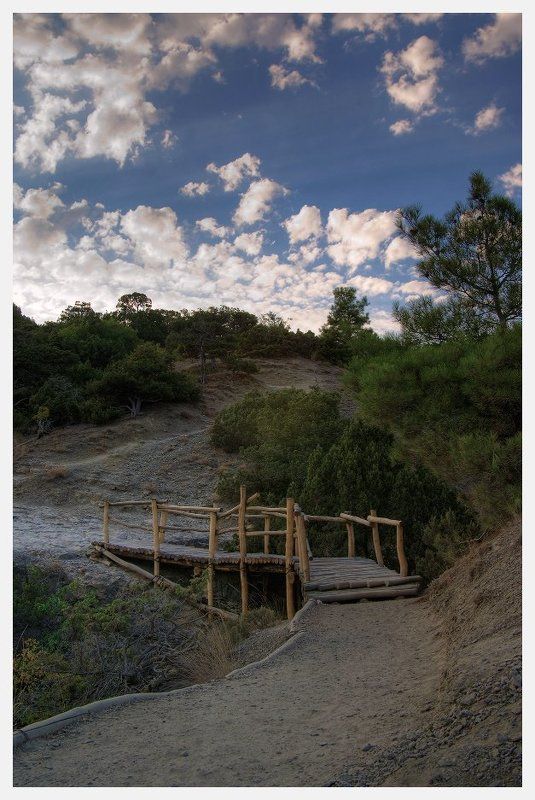 крым, мосты, дороги деревянный мост фото превью