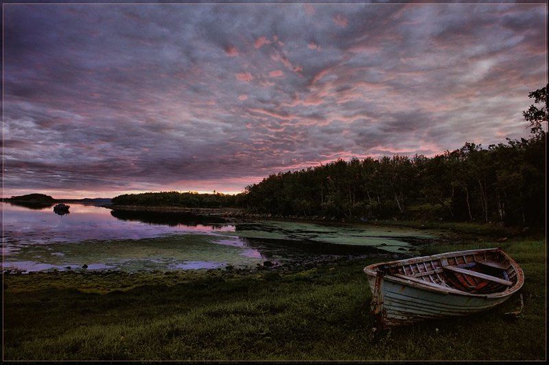 соловки, белое, море, белые, ночи, лодочки Белые ночи на Белом море фото превью