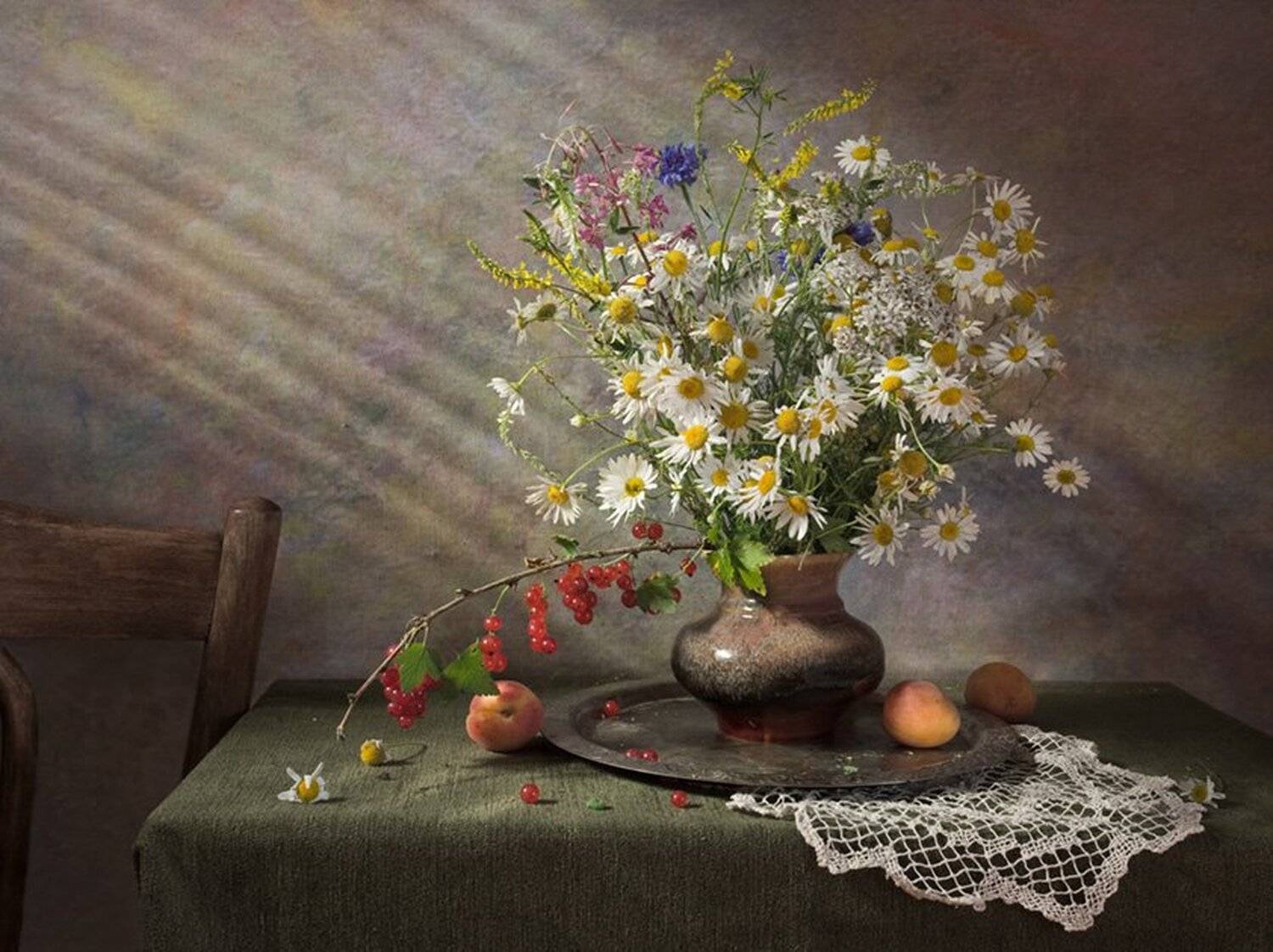 цветы,ромашки, фрукты,лето, Игорь Колосов