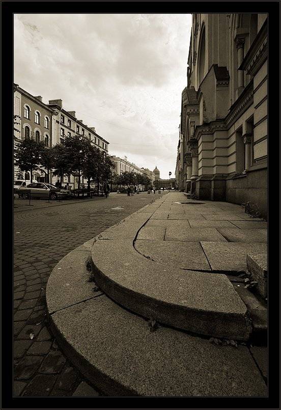 петербург, центр, малая конюшенная, казанский, чб, сепия, пасмурно, Kirill Shapovalov