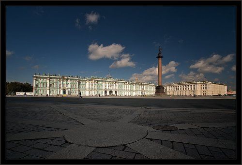 Цветная и черно-белая фантазии на тему Зимнего и Дворцовой (открытки)