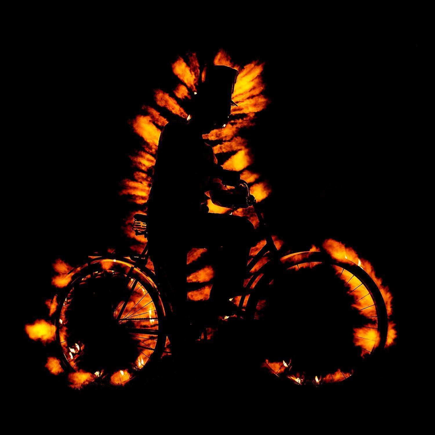 light painting, portrait, light, fire, cycle, cyclist, rider, night, magic, Андрей Голов