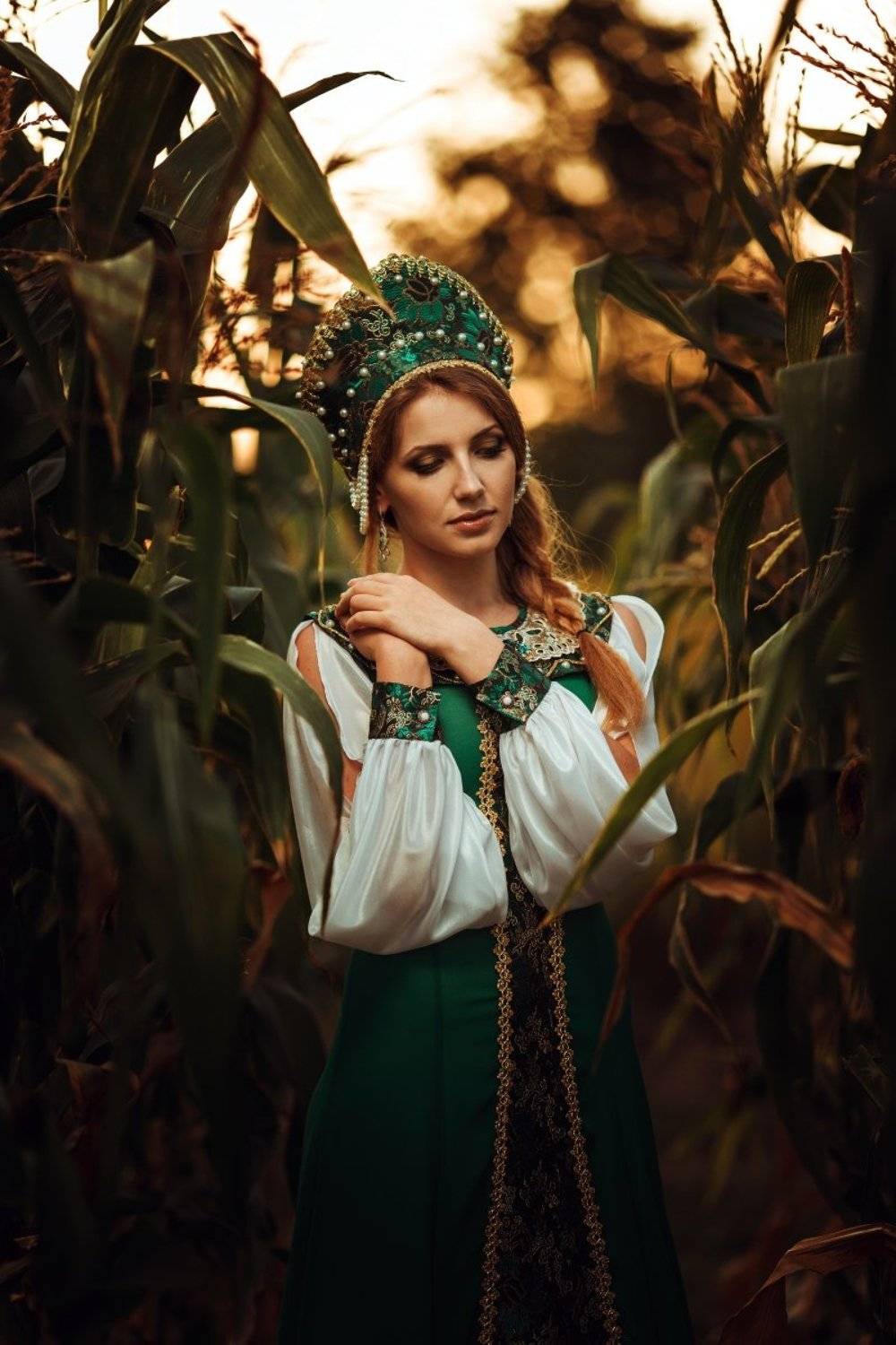 девушка, костюм, природа, портрет, россия, Егор Конабевцев