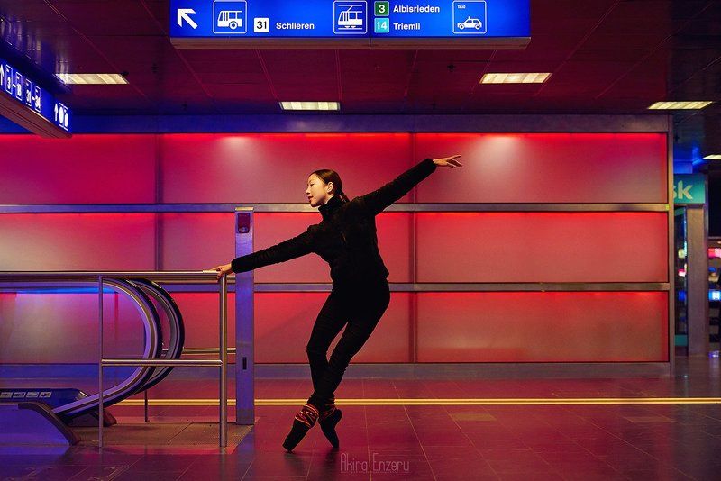 ballerina, ballet, dance, dancing, portrait, Главный вокзал в Цюрихе фото превью
