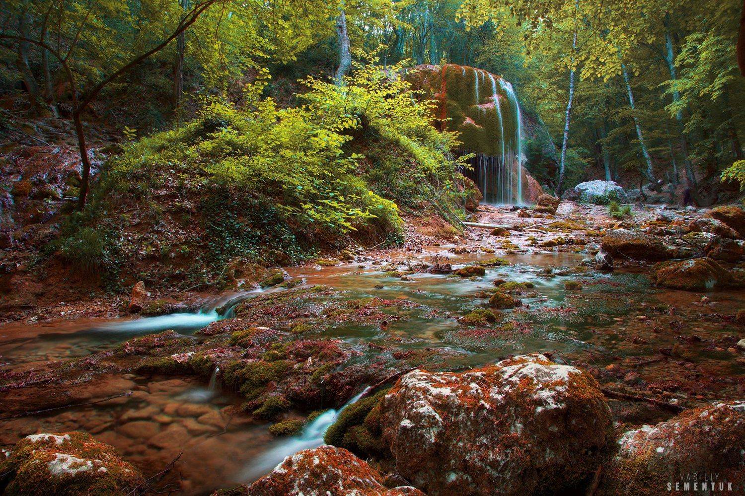 Крым, Большой каньон, водопад, Серебряные струи, как это было, потерянная красота, память., Семенюк Василий