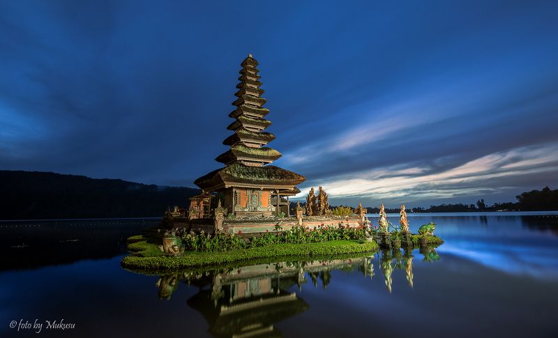 пейзаж, путешествия, бали,Индонезия, рассвет, travel, landscape храм Pura Penataran фото превью