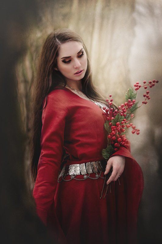 medieval girl portrait Anita фото превью