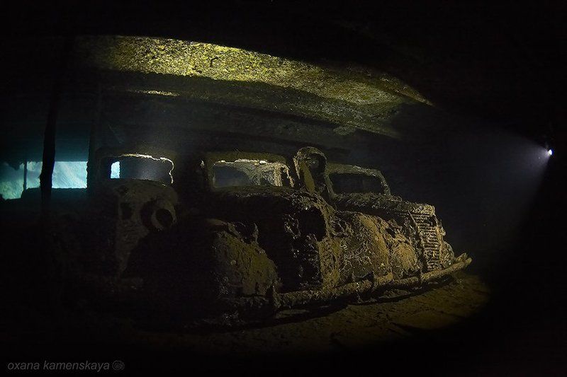 wreck, underwater, umbria, sudan, cars Umbria. Машины в трюме. фото превью