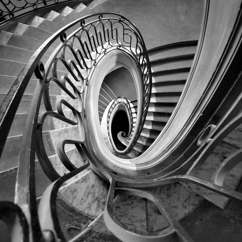 staicase, architecture, interior, depth, geomery, paris, abstract Игры разума фото превью