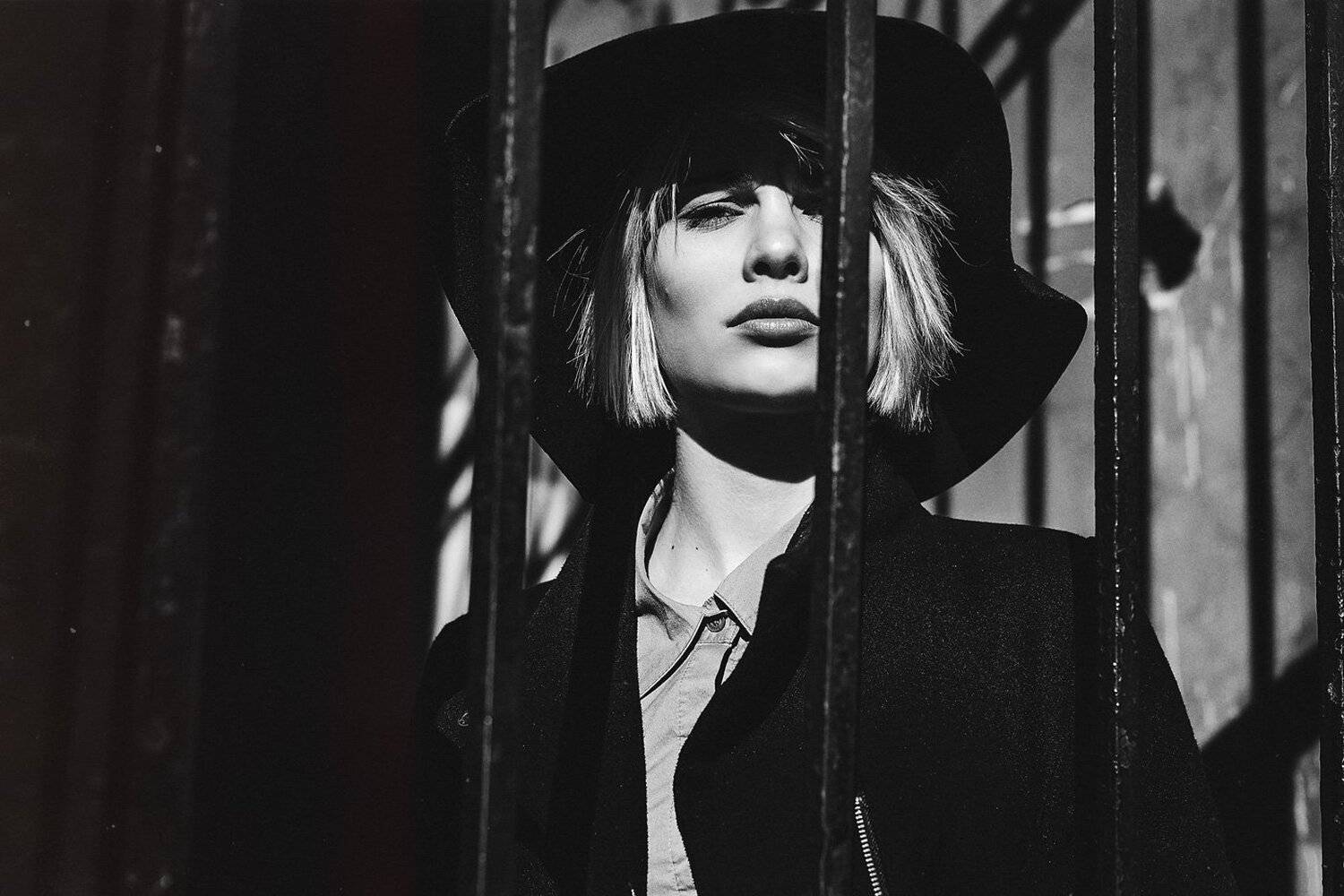 портрет, чб, фото, девушка, графика, Павел Соколов