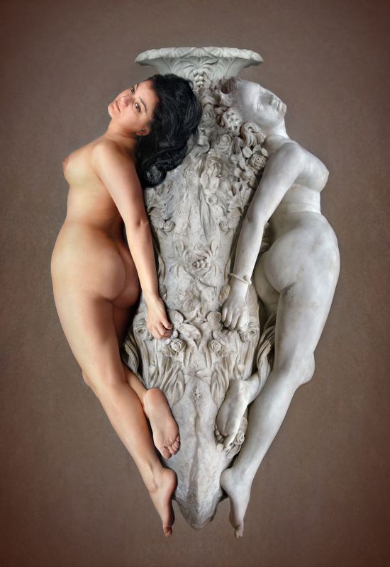 marble, stone, sculpture, art, museum, model, posing, nude, collage, orsay, paris, live, statue Мрамор XIV фото превью