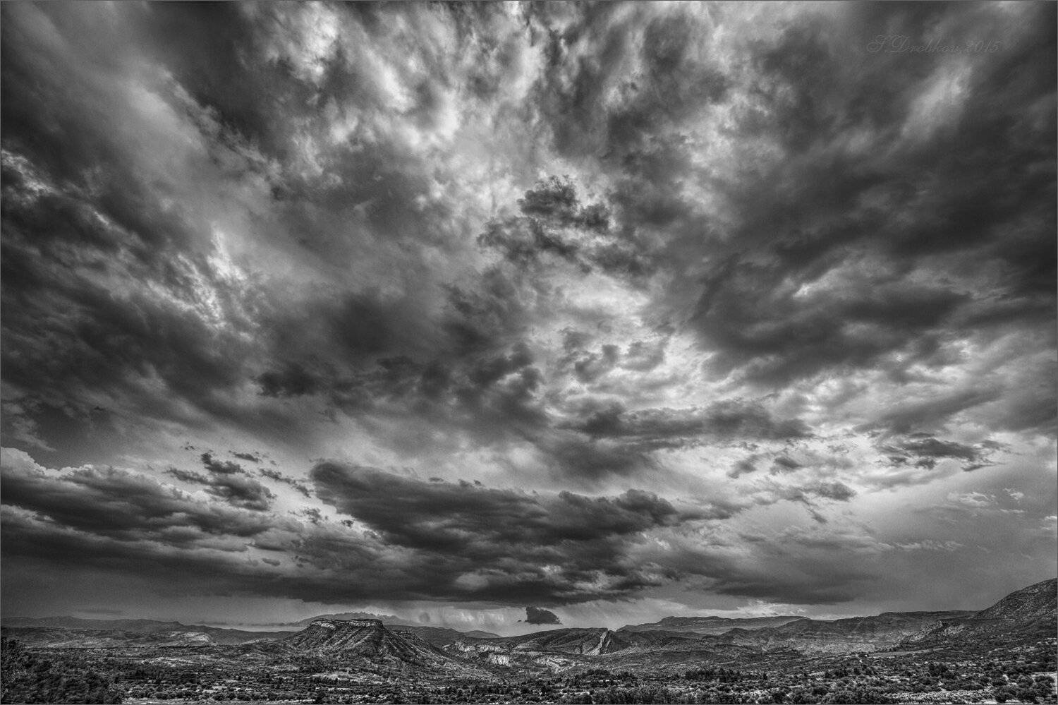 небо, облака, ч/б, горы, Sergey Drobkov