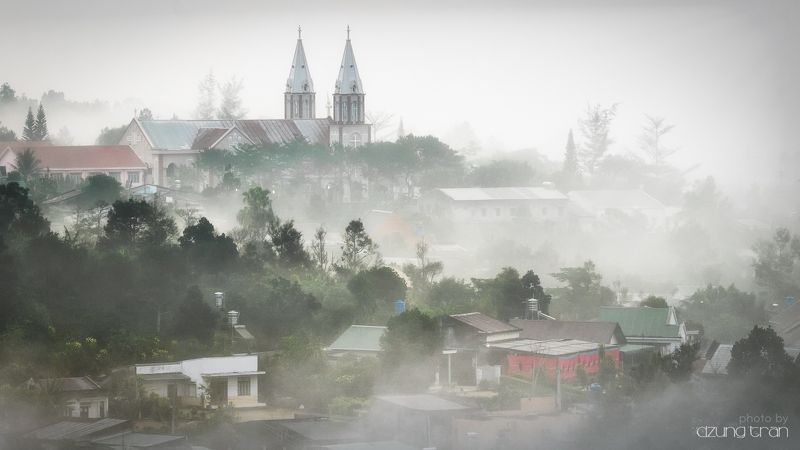 #smog #church #baoloc #tree #fog Dream фото превью