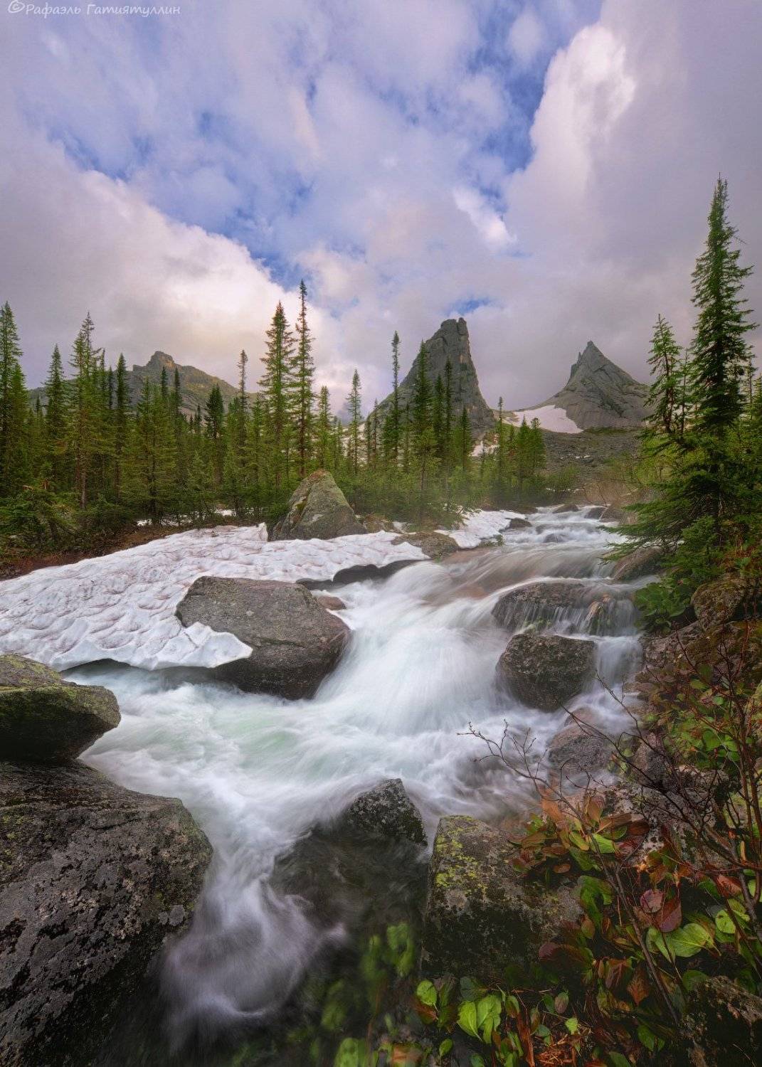 красноярский край, западные саяны, национальный парк  ергаки, озеро художников, закат, хребет, парабола, природа, ручей., Рафаэль Гатиятуллин