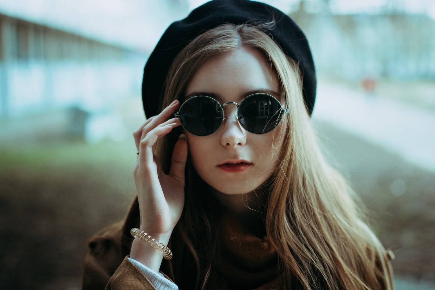 Портрет, девушка, очки, Портнов Павел