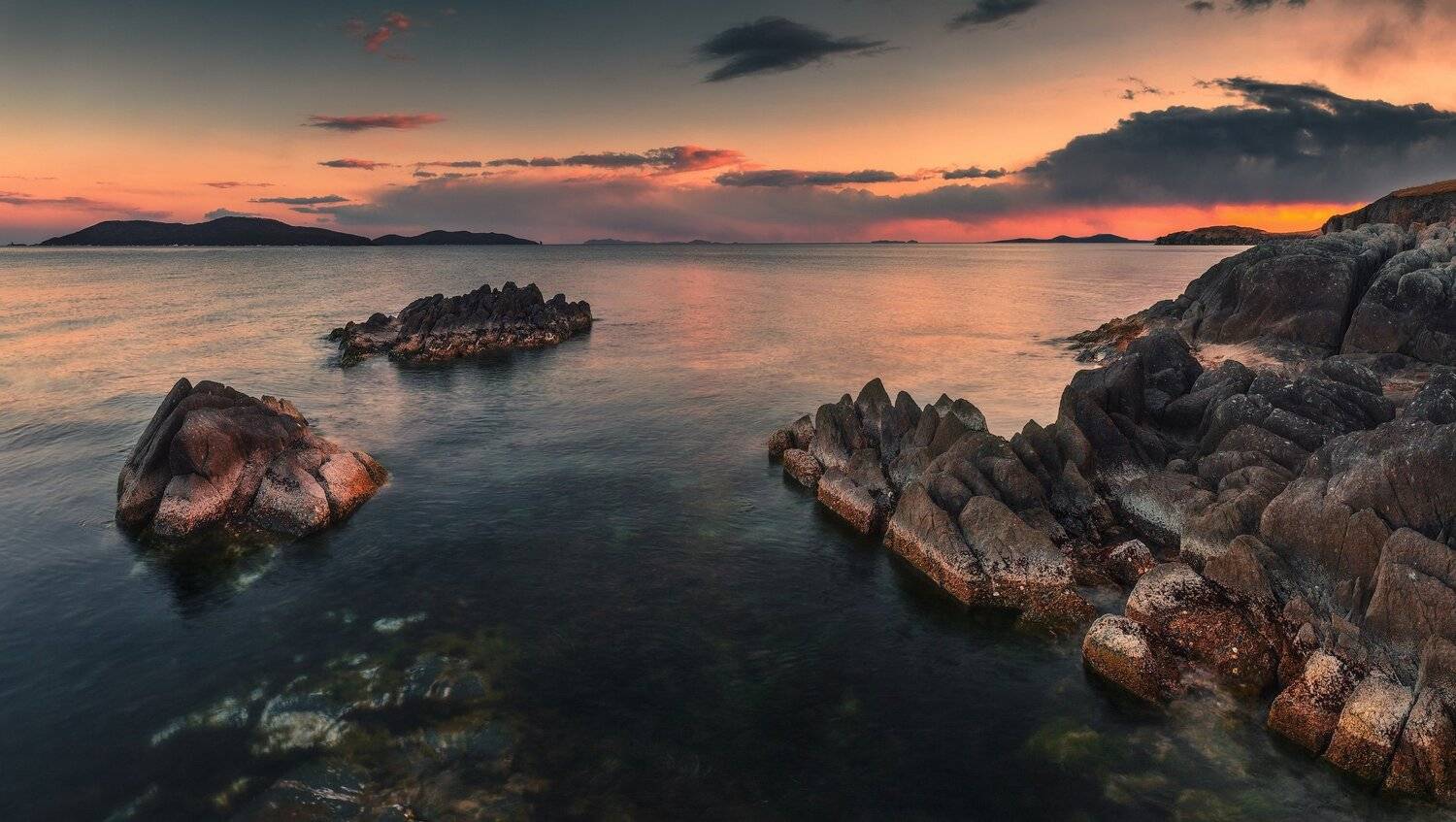 панорама, весна, море, скалы, камни, Андрей Кровлин