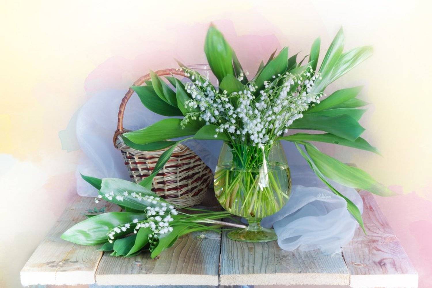 весна,ландыши,цветы,в.павлухина,, Вера Павлухина