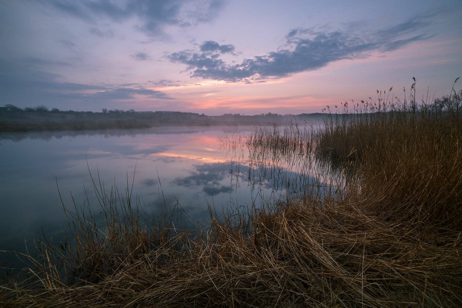март, рассвет, пруд, хутор, первомайский, Николай Мысливцев