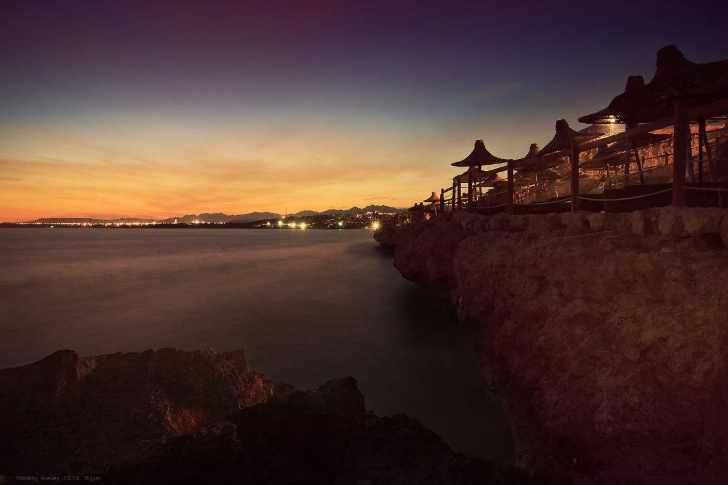 египет, шармальшейх, море, вечер, закат, берег, отель, Рычков Алексей
