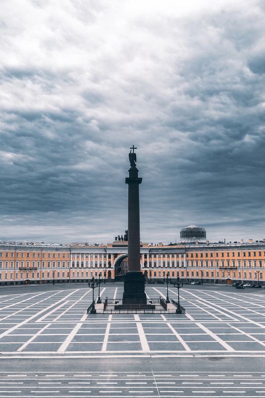 spring, russia, snow, спб, весна, снег, city, sky, небо, город, архитектура Александровская колонна фото превью