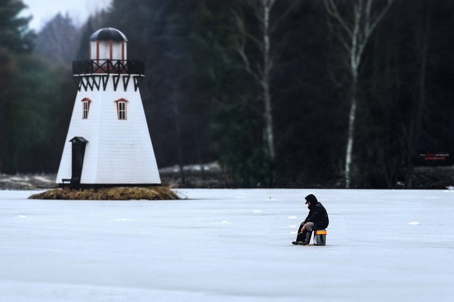 рыбак, ловит рыбу, зимняя рыбалка,, Пилипчук Константин