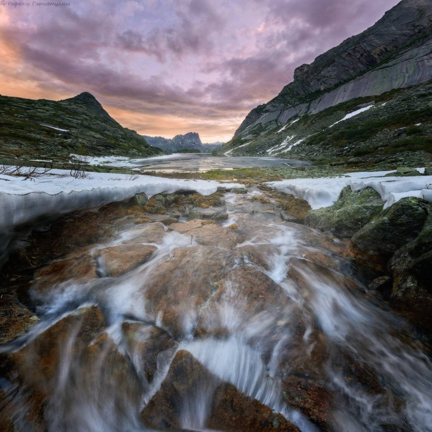 красноярский край, западные саяны, национальный парк  ергаки, озеро, восход, горные духи, покой, природа, ручей., Рафаэль Гатиятуллин