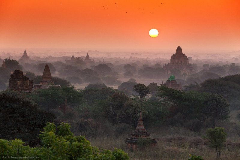 баган, мьянма, бирма, древнийгород, пагоды, храмы, буддизм, burma, myanmar, bagan, pagan, temples, temple, pagoda, sunset, oldcity, рассвет Morning in Bagan фото превью