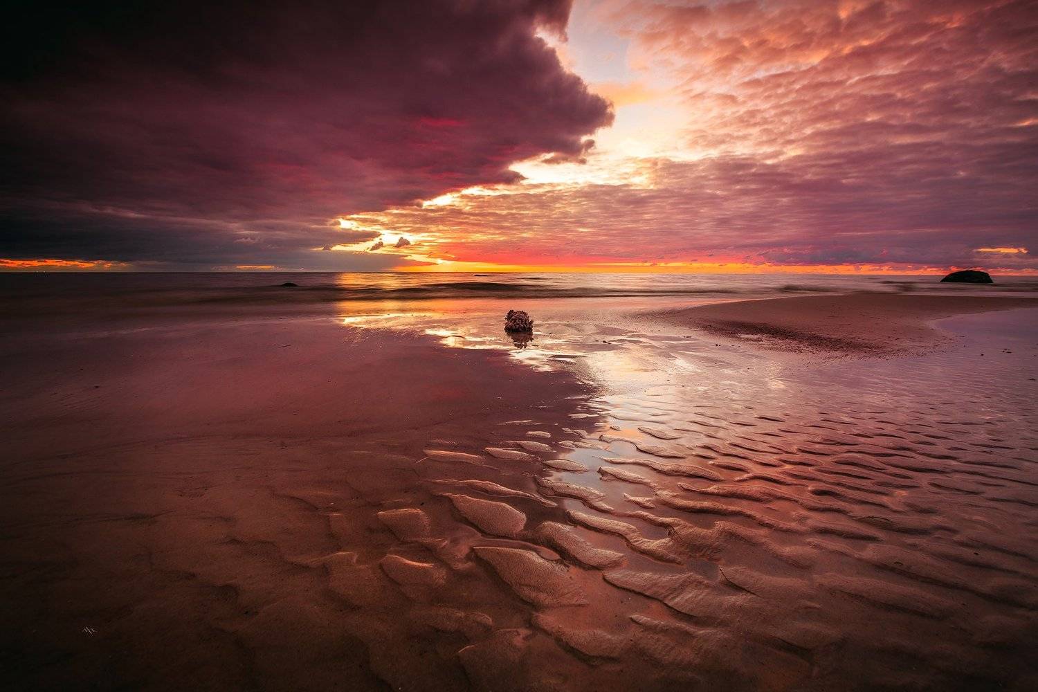 sunset, baltic sea, seascape, lithuania, colors, Руслан Болгов (Axe)
