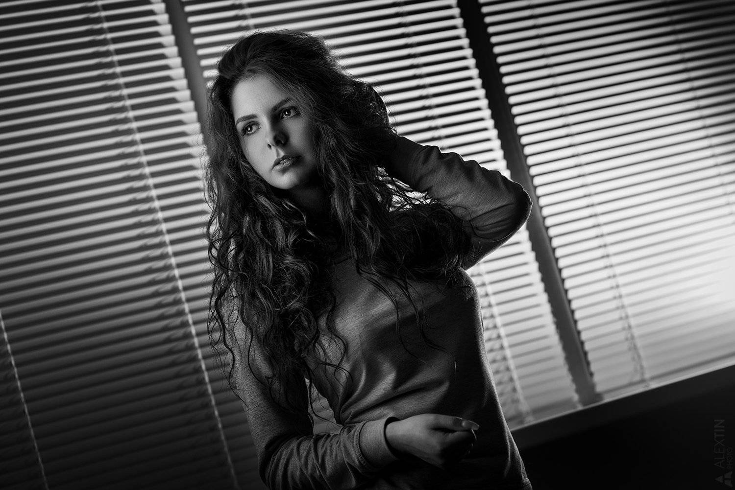 портрет, девушка, чб,, Саня Тупикин