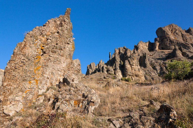 пейзаж, крым, горы, скалы, мертвый, мёртвый, город, кара-даг, природа, landscape, crimea, nature, mountains, rocks Опустевший город / The Dead City фото превью