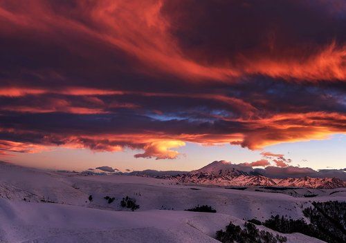 Закат с Эльбрусом