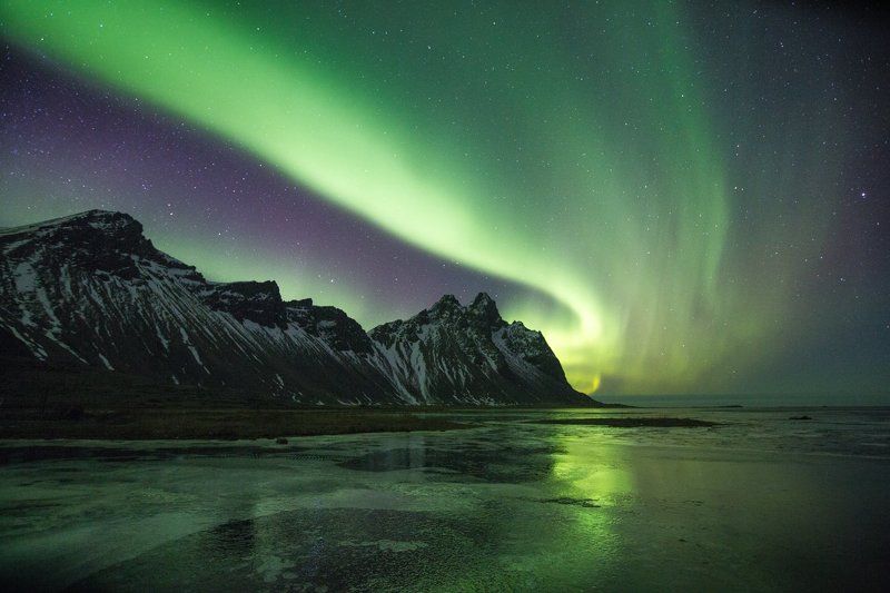 северное сияние, aurora borealis ,исландия , stokksnes , ледовая лагуна Мечты сбываются , трофей моей первой охоты))) фото превью